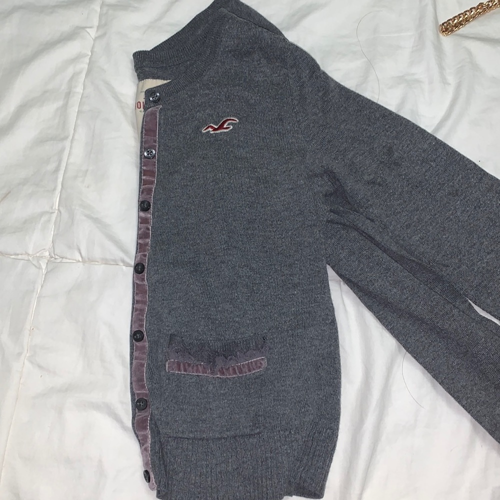 Gray cardigan